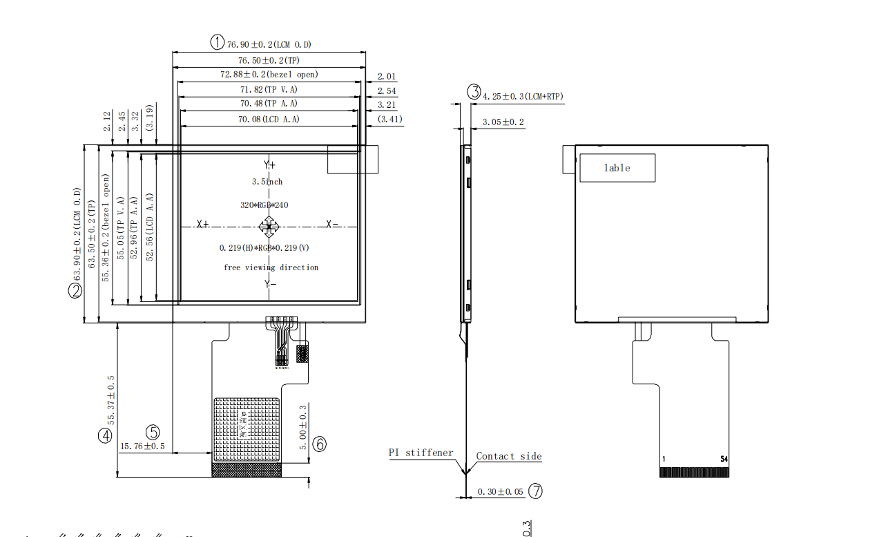 3.5 inch lcd display