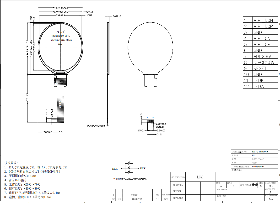 1.6 inch TFT