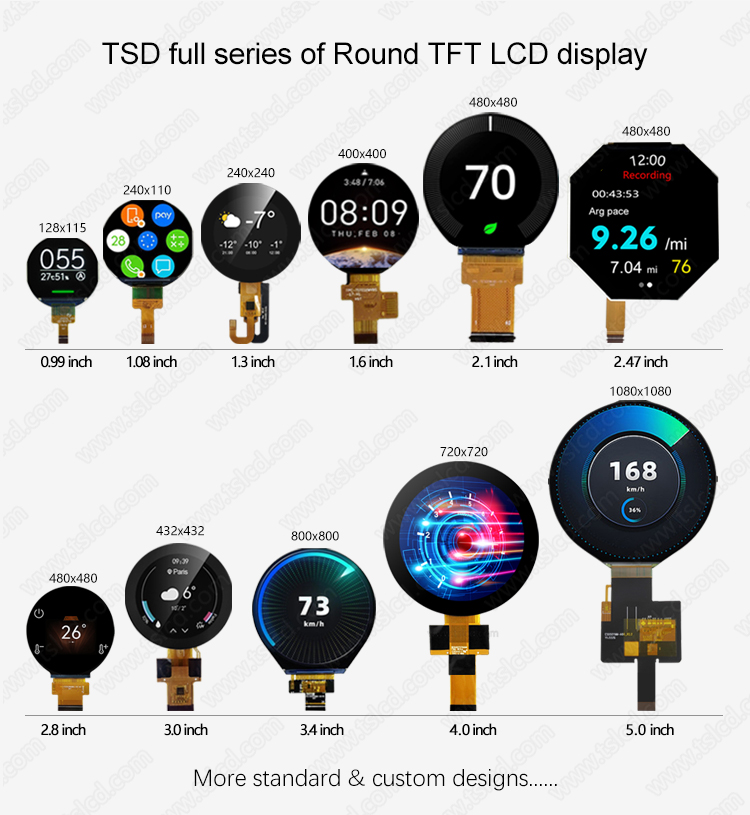 round tft display