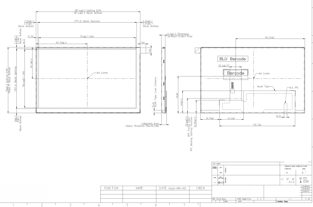 8 inch tft lcd