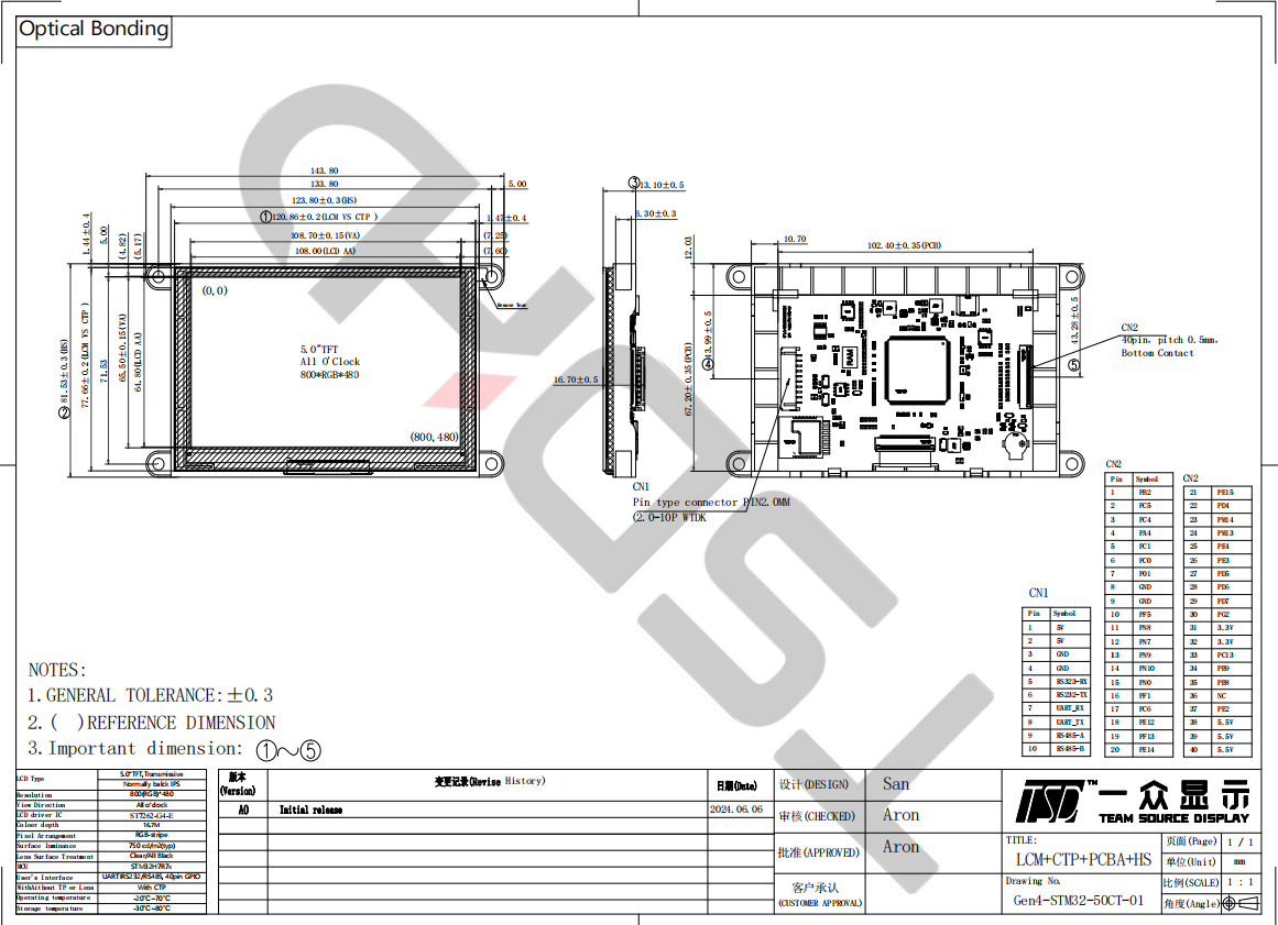 5 inch smart touch modules