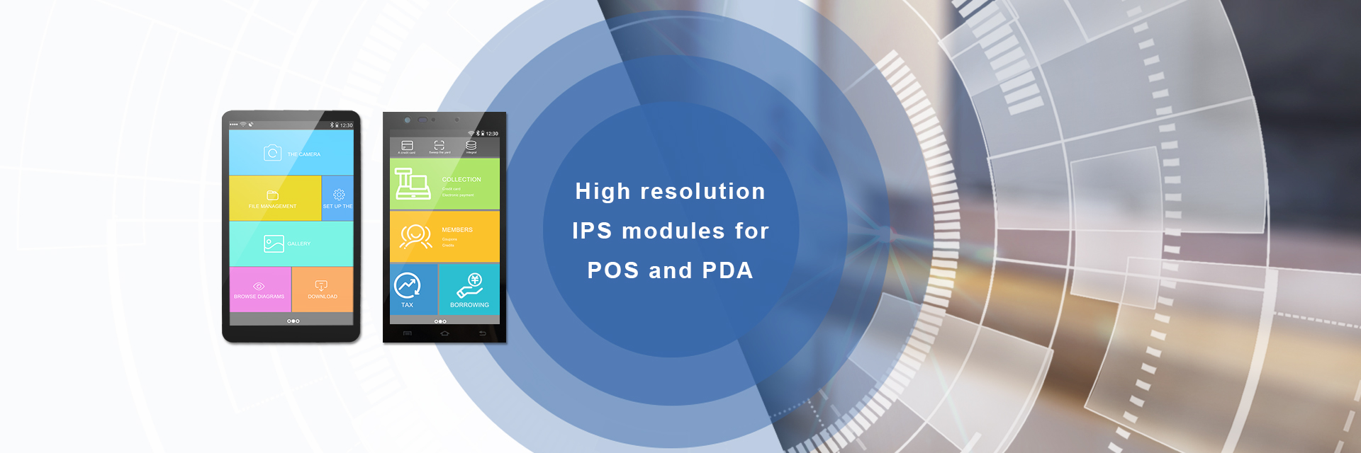 High resolution HD IPS LCD TFT Modules for POS and PDA