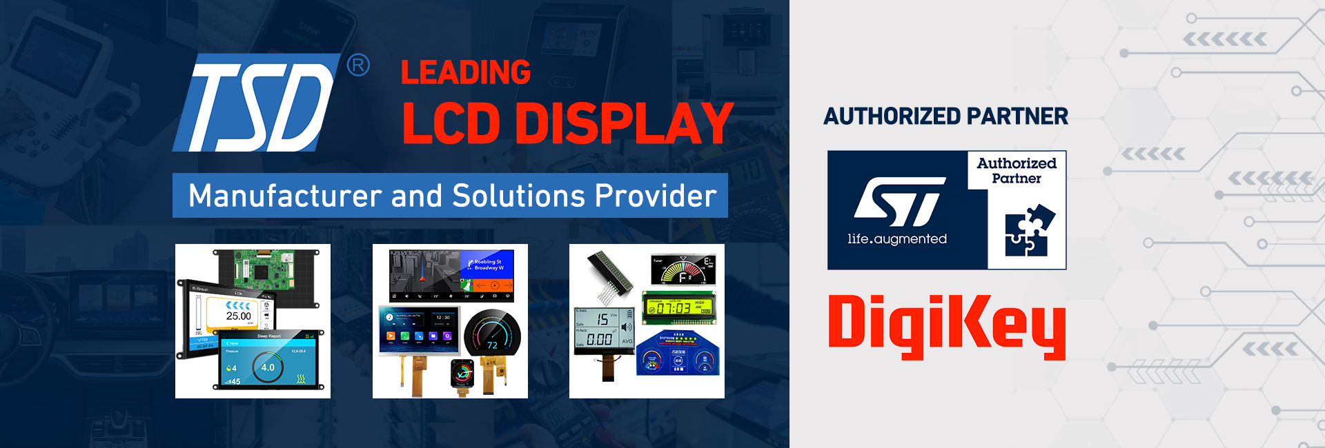 Authorized partners of STMicroelectronics and Digikey